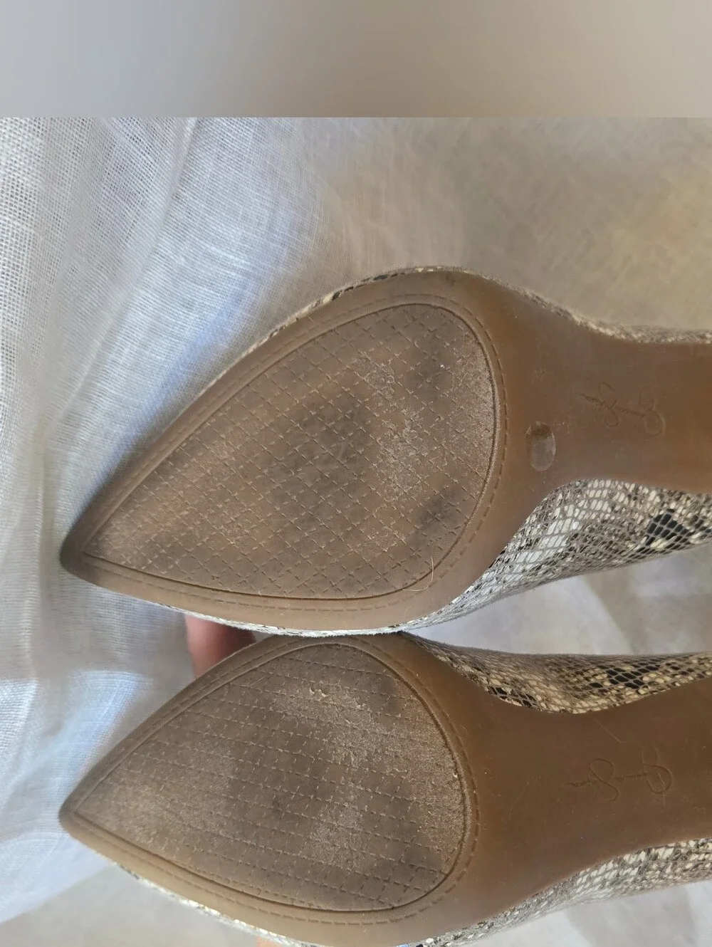 Jessica Simpson Snake-Print Pointed Toe Pumps - Sz 8.5